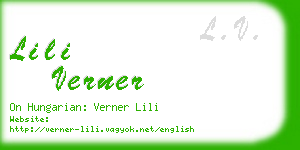 lili verner business card